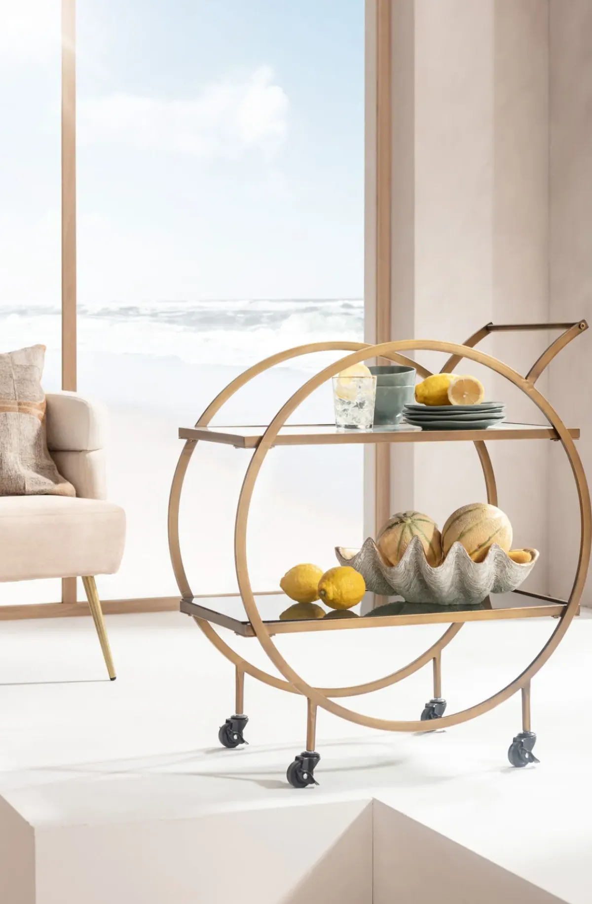 KARE24.se Drinkvagn Loft - Mässing - KARE Design New