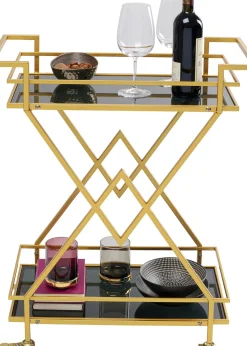 KARE24.se Drinkvagn Pyramids - Guld /Svart - KARE Design Discount