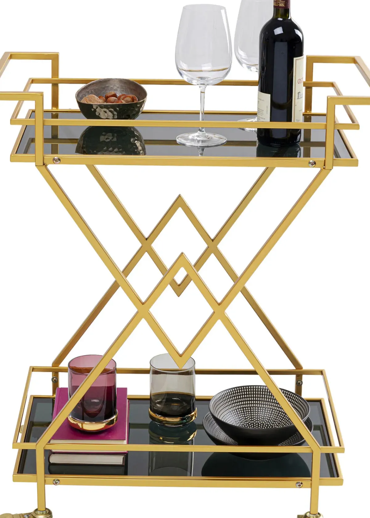 KARE24.se Drinkvagn Pyramids - Guld /Svart - KARE Design Discount