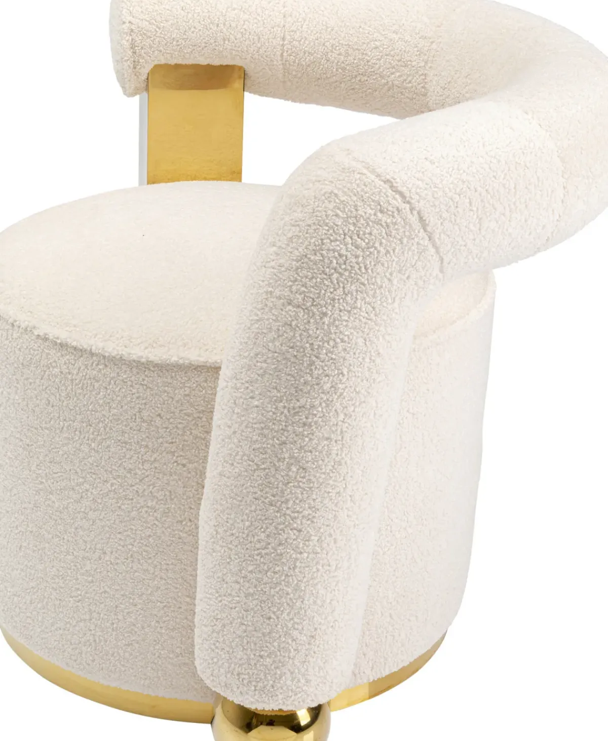 KARE24.se Fåtölj Amuse - Cremevit/Guld - KARE Design Clearance