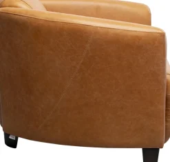 KARE24.se Fåtölj Cigarr Lounge - Ljusbrunt Läder - KARE Design Outlet