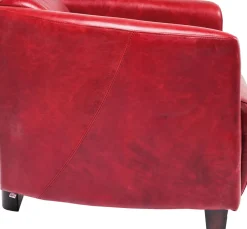 KARE24.se Fåtölj Cigarr Lounge - Röd Läder - KARE Design Discount