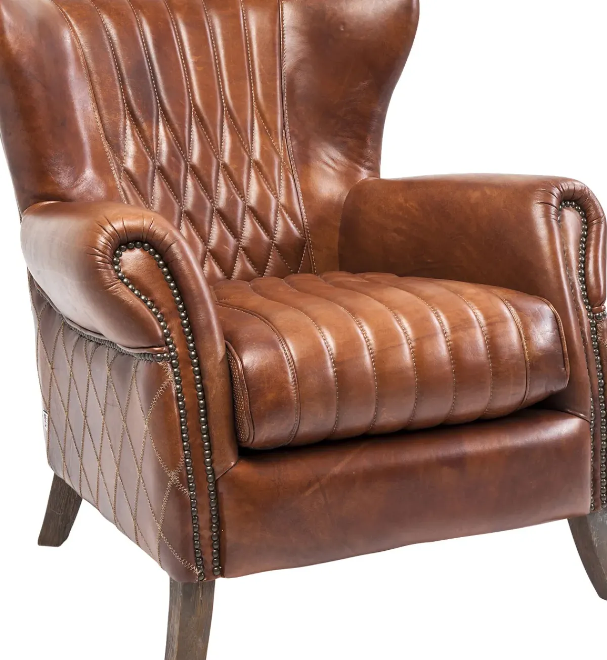 KARE24.se Fåtölj Country Side - Klassisk Öronlappsfåtölj i Läder - KARE Design Hot