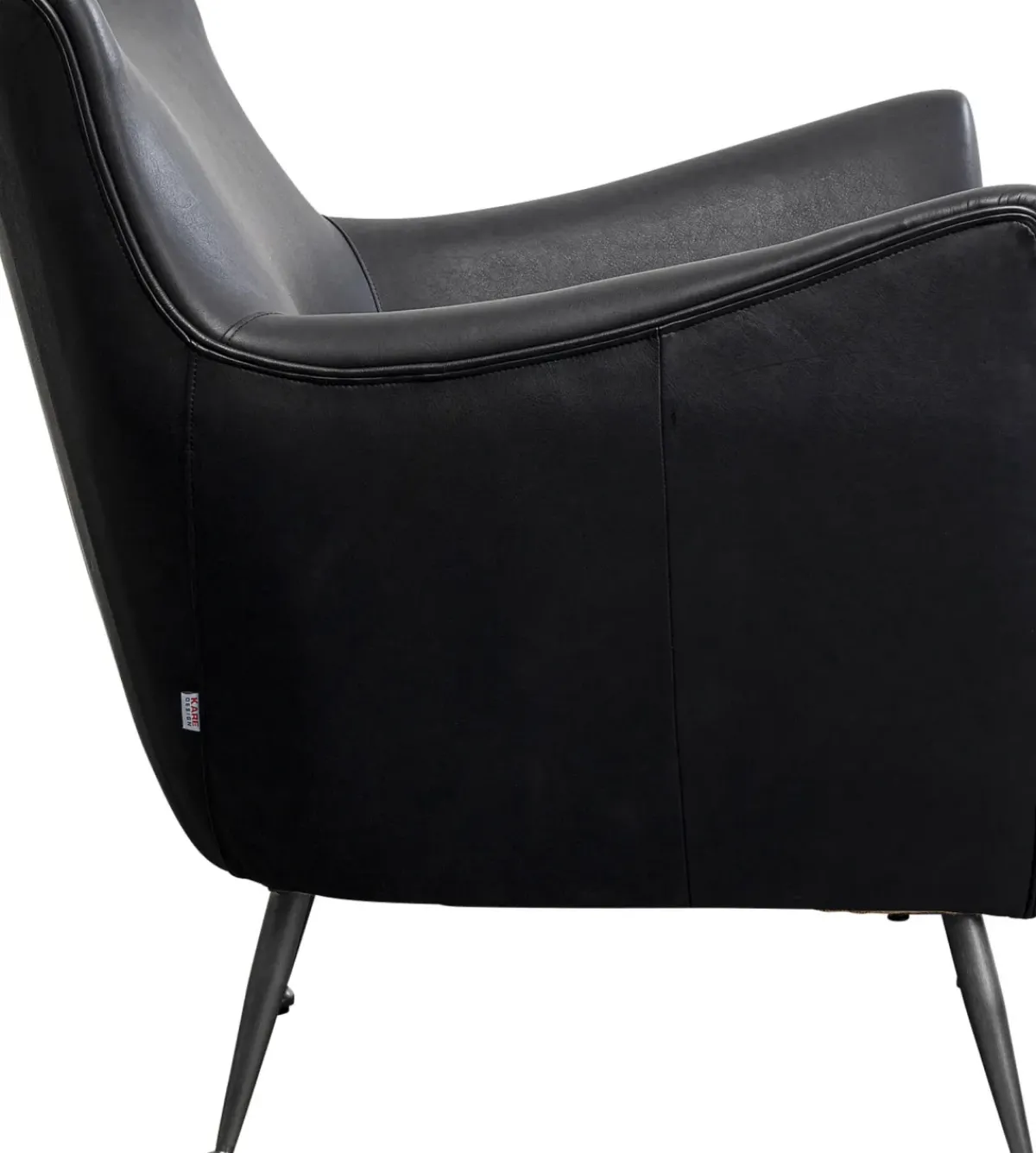 KARE24.se Fåtölj Goldfinger Smart - Svart Läder - KARE Design New