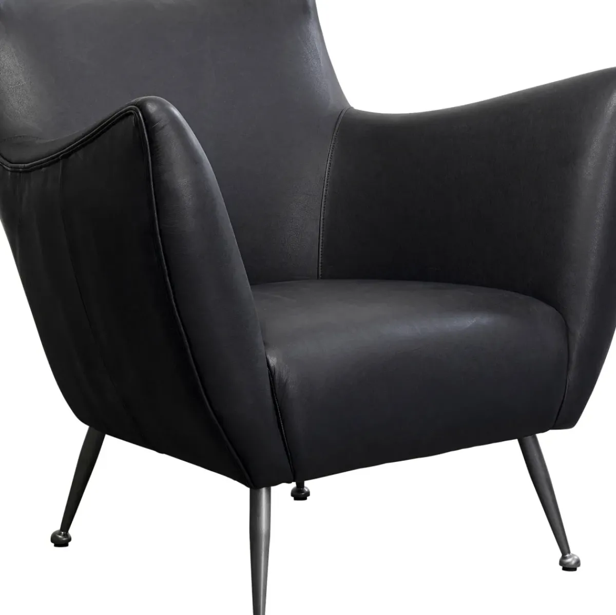 KARE24.se Fåtölj Goldfinger Smart - Svart Läder - KARE Design New