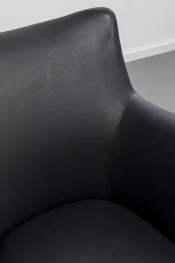 KARE24.se Fåtölj Goldfinger Smart - Svart Läder - KARE Design New