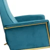 KARE24.se Fåtölj Lazy - Blå Sammet/Mässing - Fällbar med Fotstöd - KARE Design Best