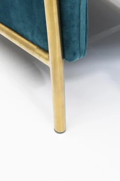 KARE24.se Fåtölj Lazy - Blå Sammet/Mässing - Fällbar med Fotstöd - KARE Design Best