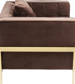KARE24.se Fåtölj Loft - Brun Sammet/Mässing - KARE Design Best