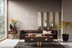 KARE24.se Fåtölj Loft - Brun Sammet/Mässing - KARE Design Best