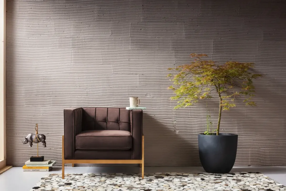 KARE24.se Fåtölj Loft - Brun Sammet/Mässing - KARE Design Best