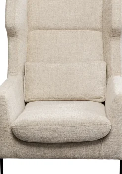 KARE24.se Fåtölj med Pall Quinn Hög - Beige - KARE Design Discount