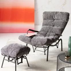 KARE24.se Fåtölj med Pall Vienna - Swing Grå - KARE Design Hot
