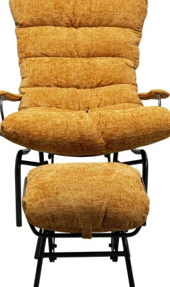 KARE24.se Fåtölj med Pall Vienna - Swing Gul - KARE Design Online