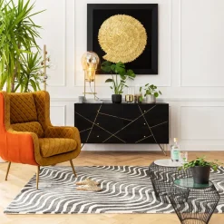 KARE24.se Fåtölj Nonna - Öronlappsfåtölj Rost/Orange - KARE Design Discount