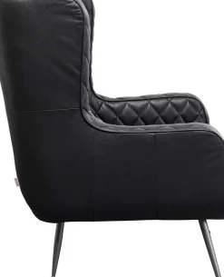 KARE24.se Fåtölj Nonna Smart - Svart Läder - KARE Design Online