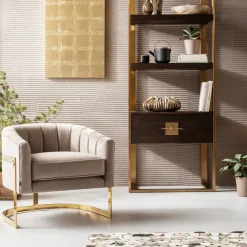 KARE24.se Fåtölj Rure Elegance - Beige/Mässing - KARE Design Best