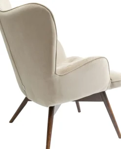 KARE24.se Fåtölj Vicky - Beige/Brunbetsade Ben - KARE Design Online