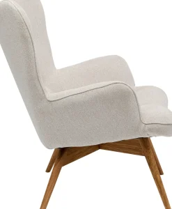 KARE24.se Fåtölj Vicky - Creme Vit/ Ben i ek - KARE Design Outlet