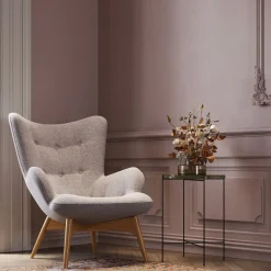 KARE24.se Fåtölj Vicky - Grå/Träben - KARE Design Online
