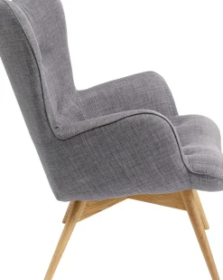 KARE24.se Fåtölj Vicky - Grå/Träben - KARE Design Online