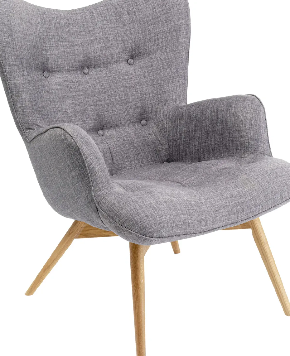 KARE24.se Fåtölj Vicky - Grå/Träben - KARE Design Online