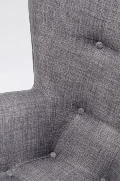 KARE24.se Fåtölj Vicky - Grå/Träben - KARE Design Online