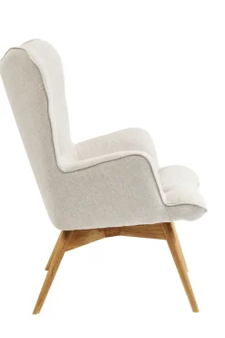 KARE24.se Fåtölj Vicky - Ljus Beige/Träben - KARE Design Discount