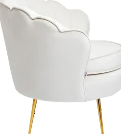 KARE24.se Fåtölj Water Lily - Beige Sammet - KARE Design Online