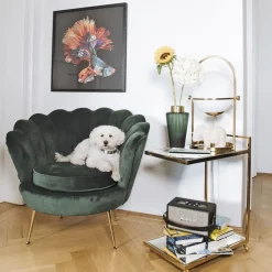 KARE24.se Fåtölj Water Lily - Guld/Mörkgrön - KARE Design Online
