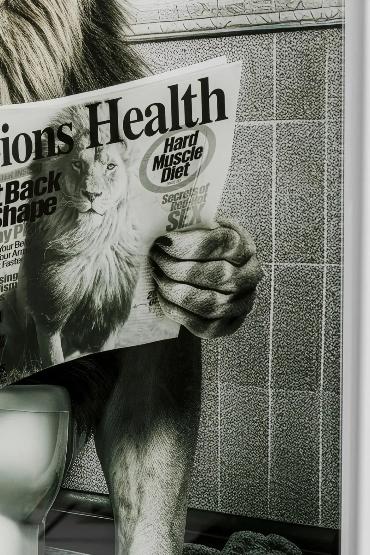 KARE24.se Glastavla Bath Lion, 60x80cm - KARE Design