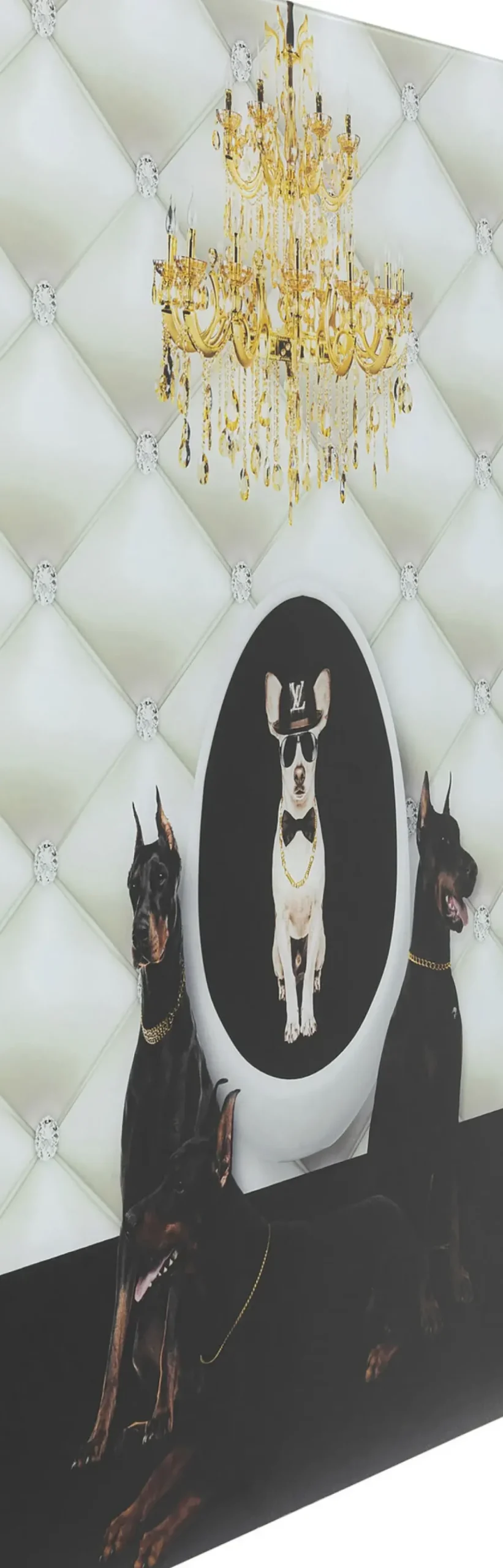 KARE24.se Glastavla Doberman Bodyguards 60x80cm - KARE Design Outlet
