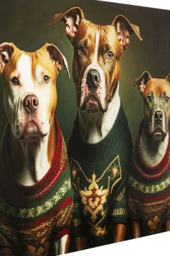 KARE24.se Glastavla Dog Family, 110x90cm - KARE Design Discount