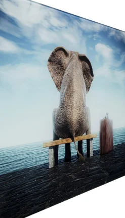 KARE24.se Glastavla Elephant Journey - Elefant, 60x40cm - KARE Design Sale