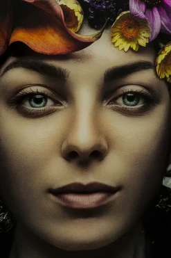 KARE24.se Glastavla Flower Lady, 120x120cm - KARE Design Best