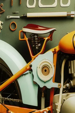 KARE24.se Glastavla Garage Motorbike, 60x80cm - KARE Design Clearance
