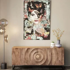 KARE24.se Glastavla Lady Butterfly, 100x150cm - KARE Design Outlet