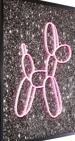 KARE24.se Glastavla LED Balloon Dog, 80x80cm - KARE Design Best