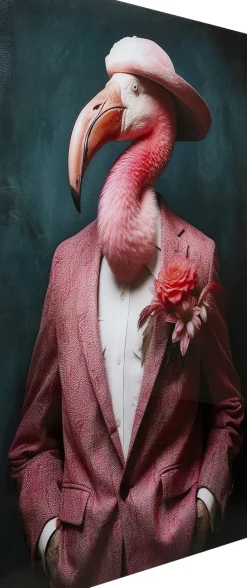 KARE24.se Glastavla Mister Flamingo, 120x160cm - KARE Design Sale