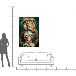 KARE24.se Glastavla Mister Lion, 150x100cm - KARE Design Online