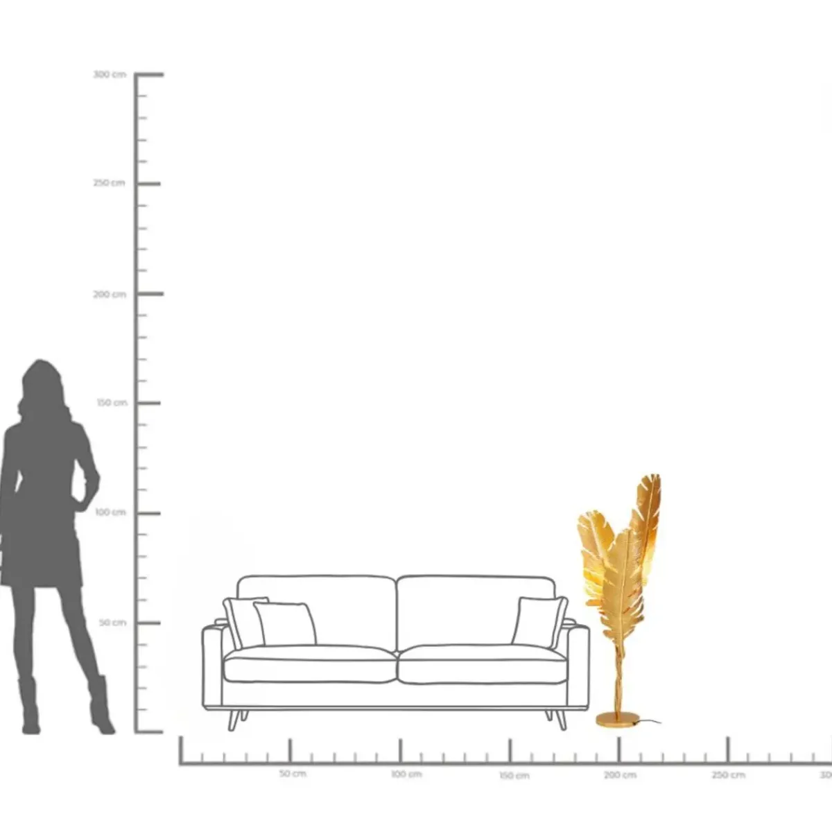 KARE24.se Golvlampa Akile, 123cm - KARE Design Online