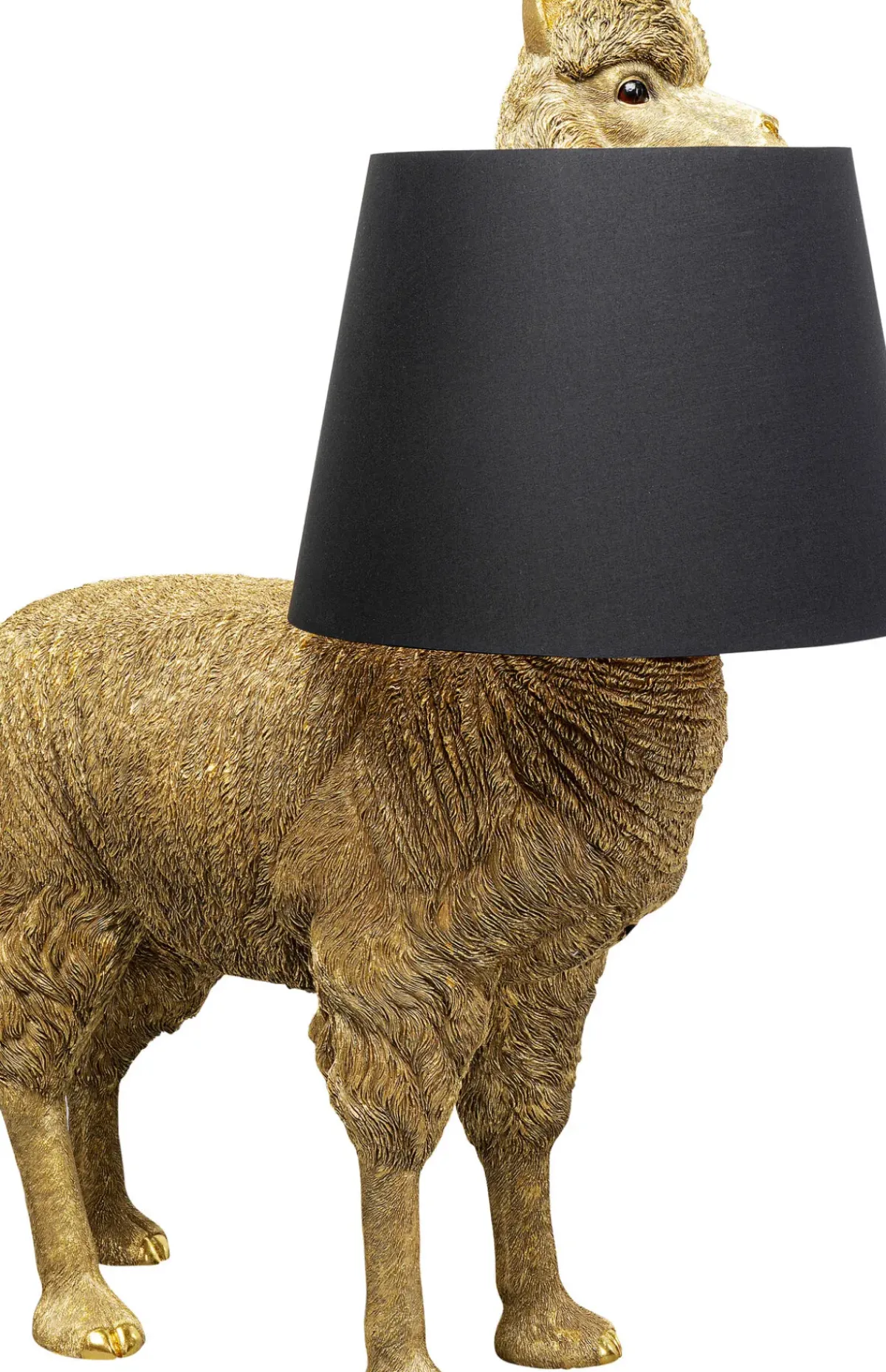 KARE24.se Golvlampa Alpaca - Alpacka, Guld Med Svart Skärm, 108cm - KARE Design Clearance