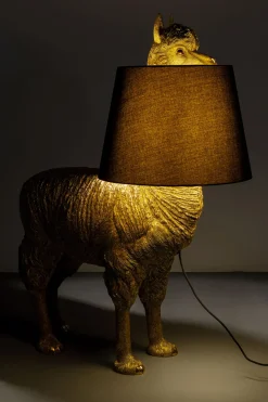 KARE24.se Golvlampa Alpaca - Alpacka, Guld Med Svart Skärm, 108cm - KARE Design Clearance