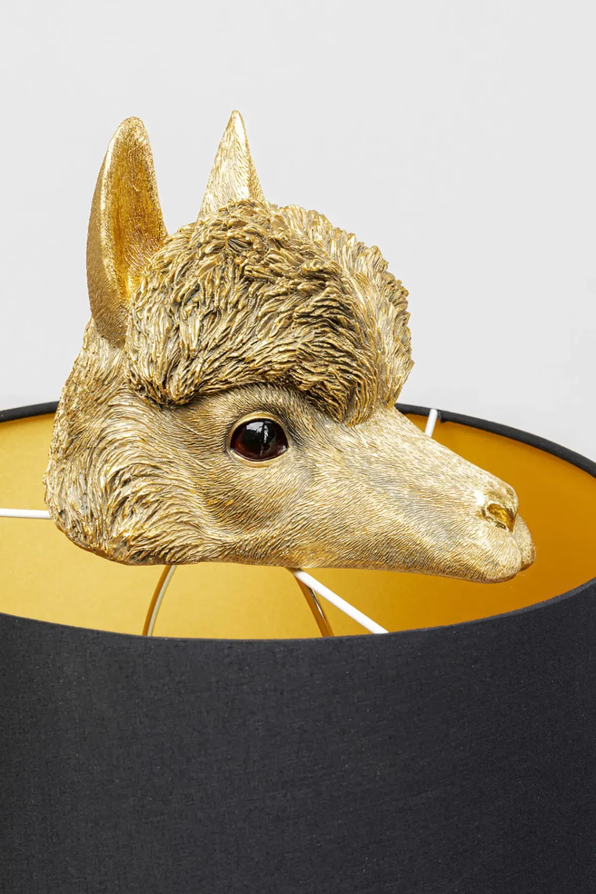 KARE24.se Golvlampa Alpaca - Alpacka, Guld Med Svart Skärm, 108cm - KARE Design Clearance
