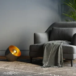 KARE24.se Golvlampa Apollon - Antracitgrå/Guld Ø28cm - KARE Design Clearance