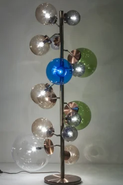 KARE24.se Golvlampa Balloon Colore - Färgade kupor i Glas 15 st, 160cm - KARE Design Outlet