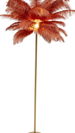 KARE24.se Golvlampa Feather Palm - Roströd, 165cm - KARE Design Outlet
