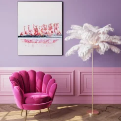 KARE24.se Golvlampa Feather Palm - Vit, 165cm - KARE Design Hot