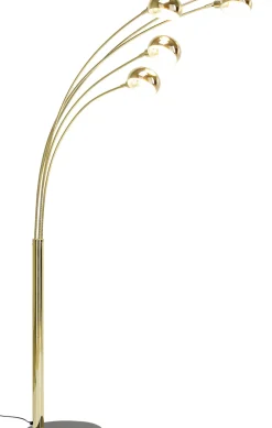 KARE24.se Golvlampa Five Fingers - Femarmad Lampa, Mässing, 215cm - KARE Design Online