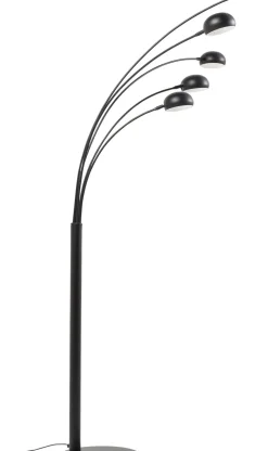 KARE24.se Golvlampa Five Fingers - Femarmad Lampa, Matt Svart, 201cm - KARE Design Outlet